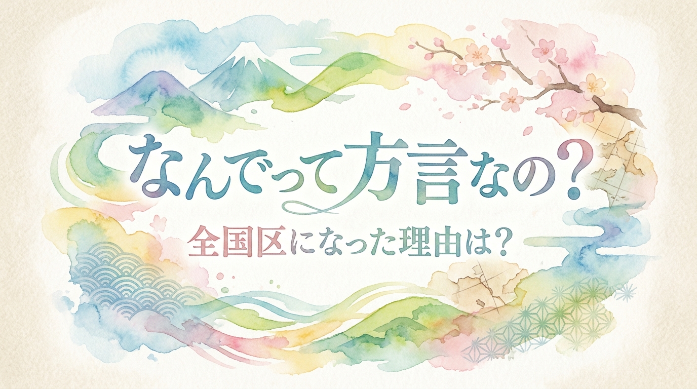なんでって方言なの？全国区になった理由は？