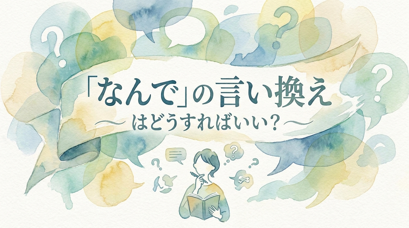 「なんで」の言い換えはどうすればいい？