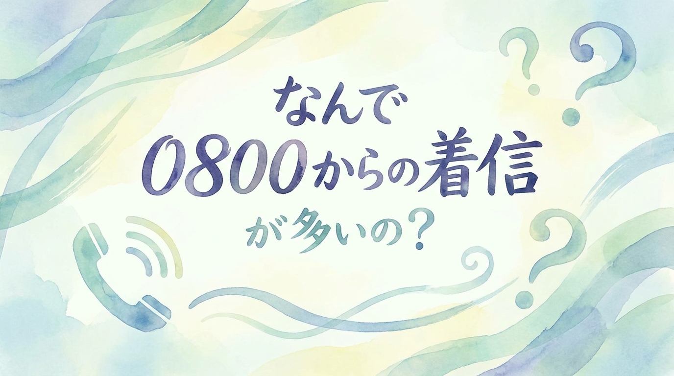 なんで 0800からの着信が多いの？