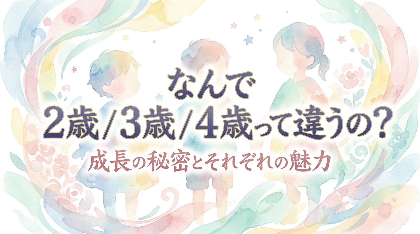なんで 2歳 / 3歳 / 4歳って違うの?