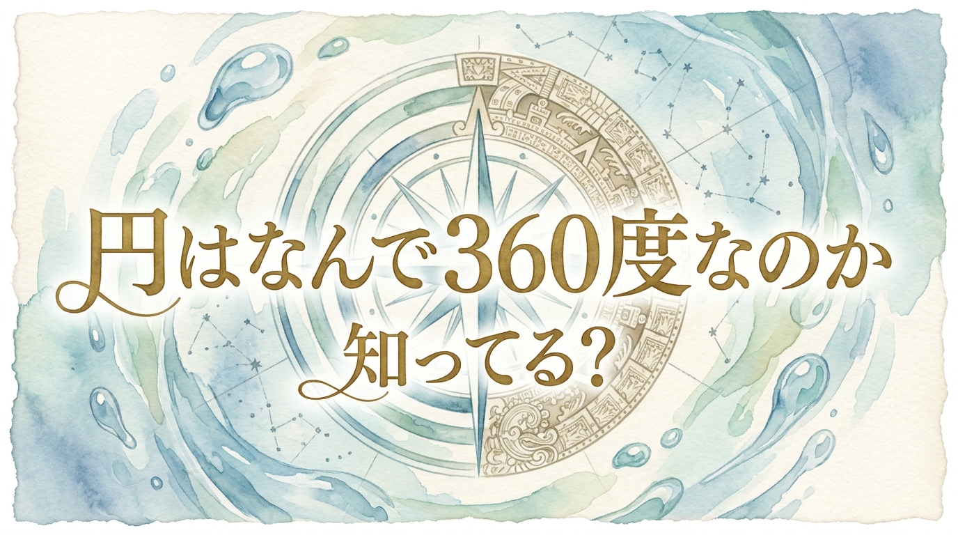 円はなんで360度なのか知ってる？