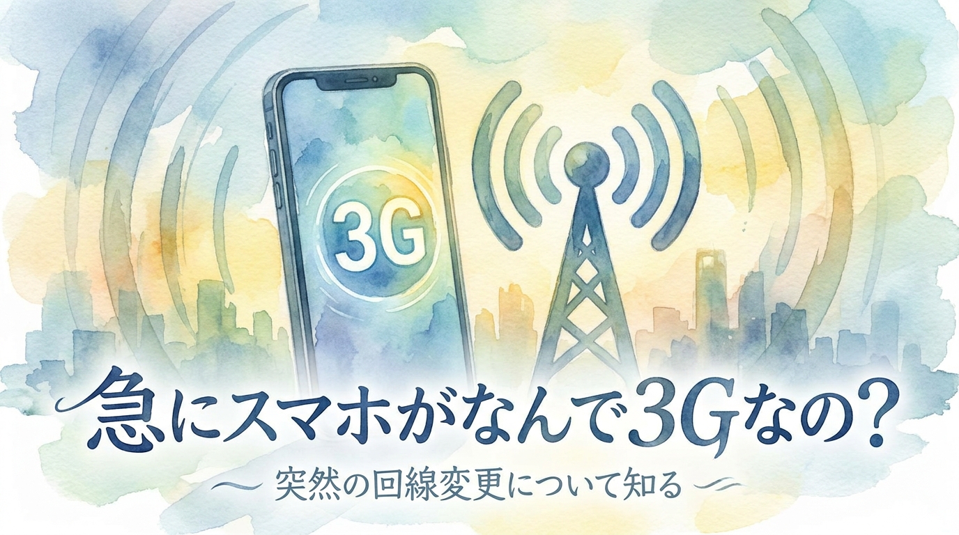 急にスマホがなんで3Gなの?