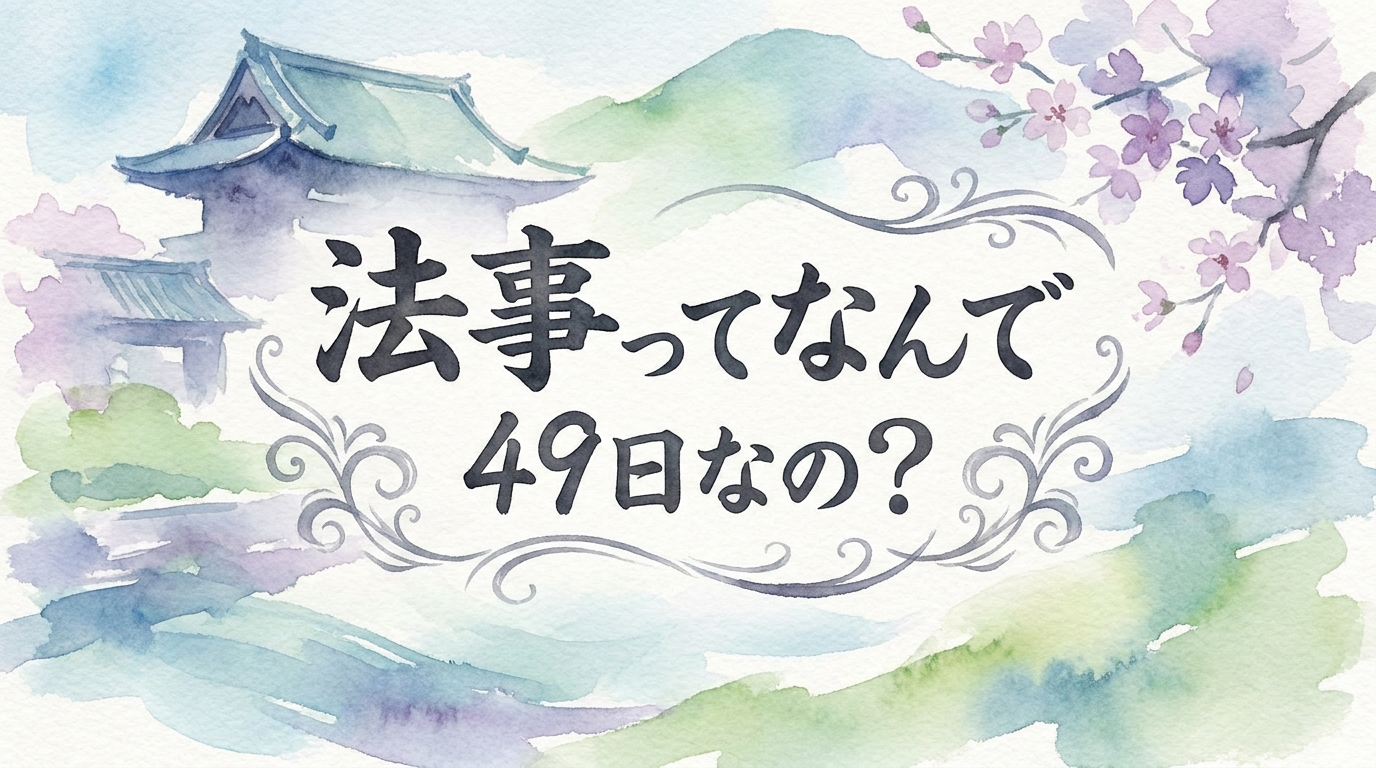法事ってなんで 49日なの？