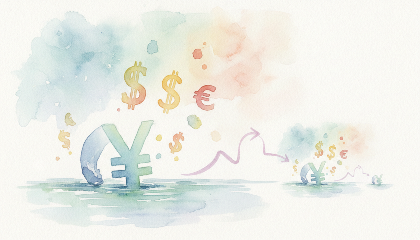 円安とは「円の人気が下がって価値が落ちた状態」のこと